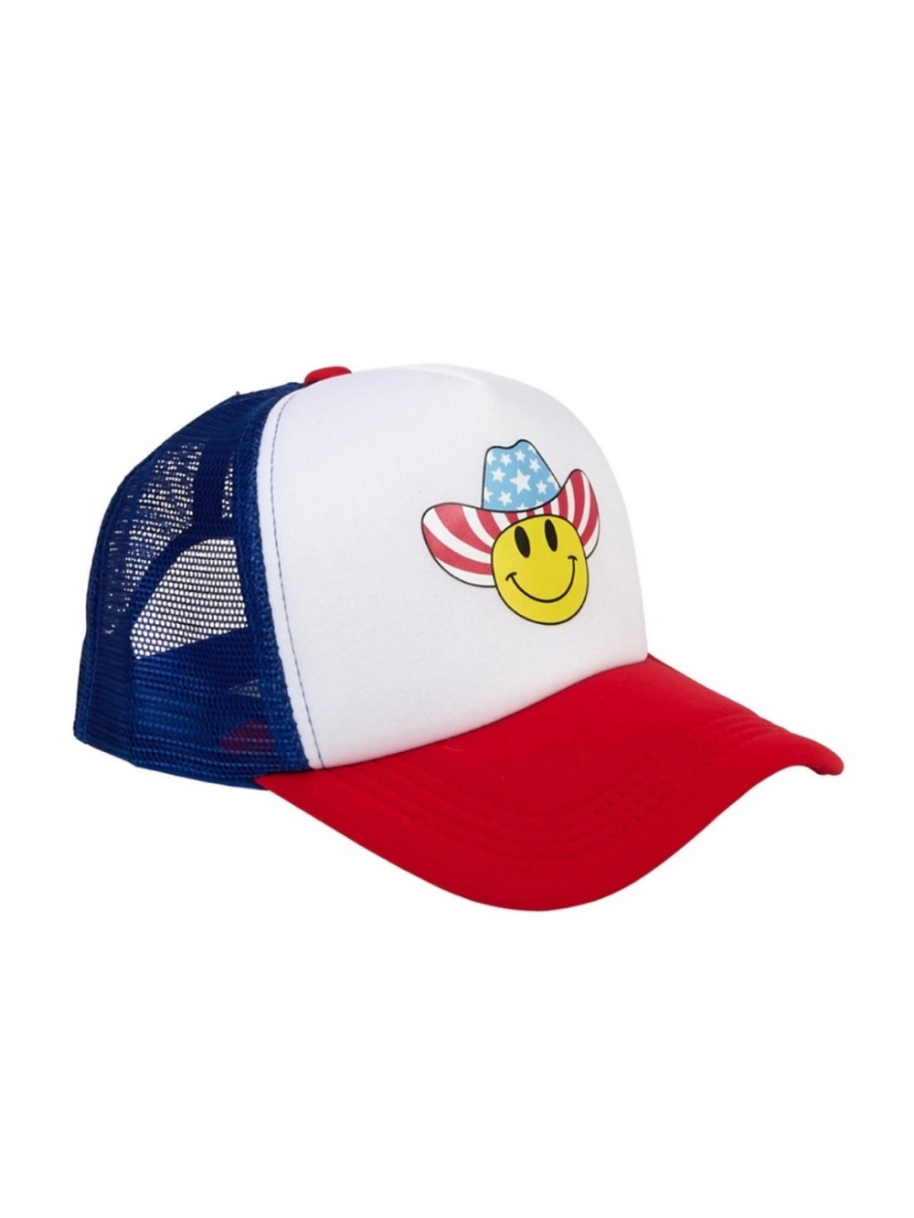 Patriotic Smiley Face Trucker Hat